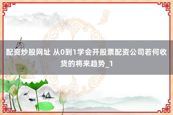 配资炒股网址 从0到1学会开股票配资公司若何收货的将来趋势_1